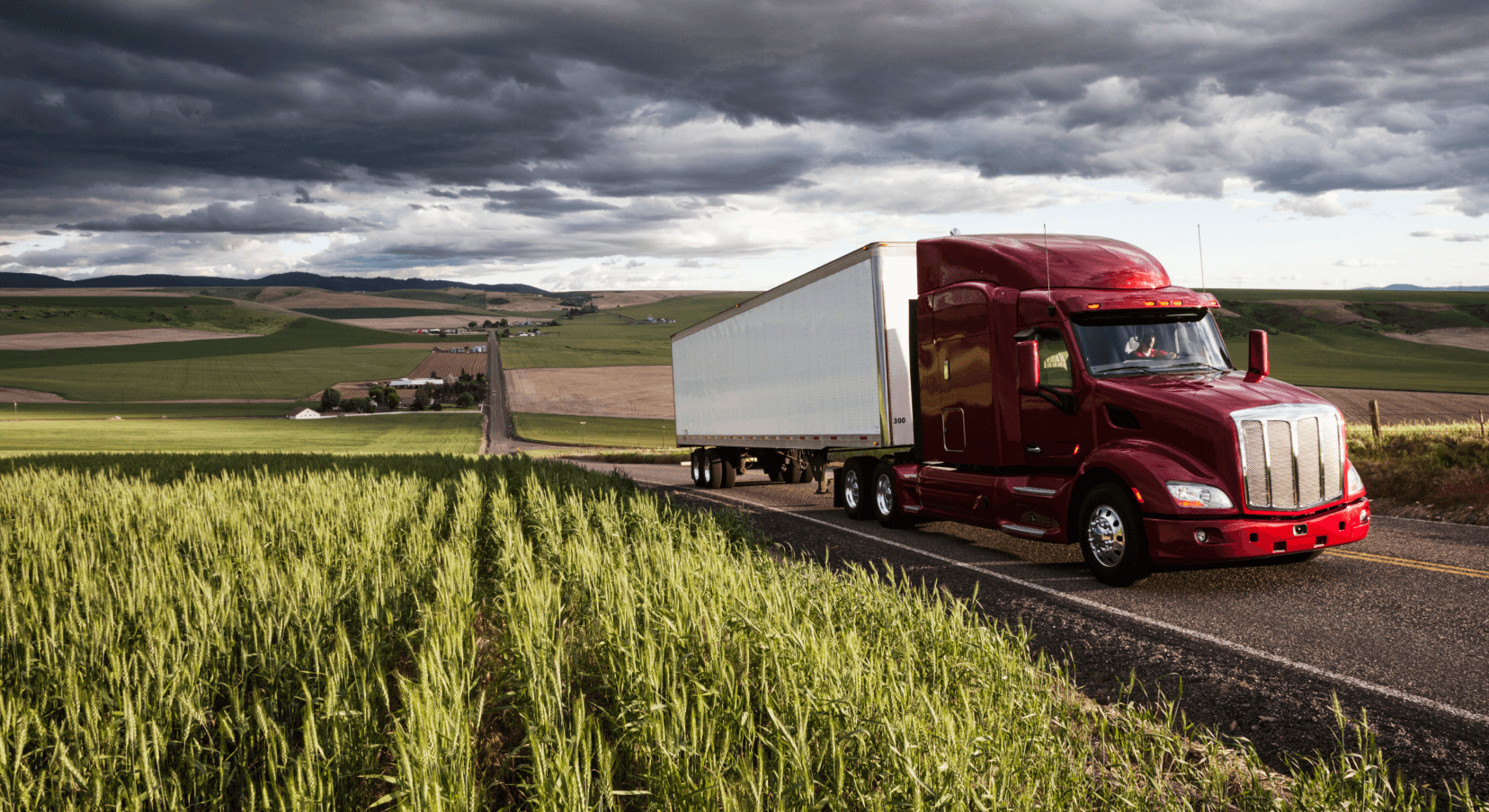 transport truck on road